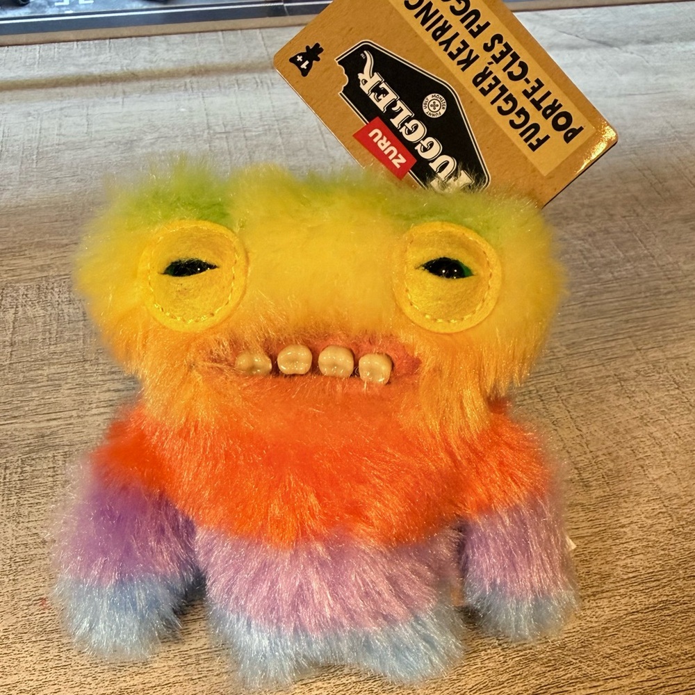 Fuggler Keyring - Multicolor Fuzzy Monster